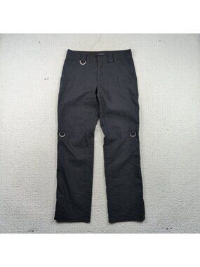 Banana Republic Black Chino Utility Pants Techwear Hardware Grunge Wom Sz 6